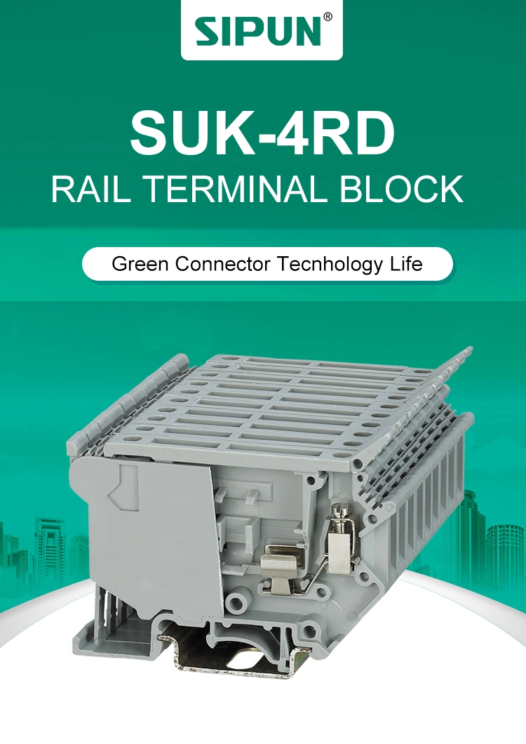 UK Hesi 4mm Screw Type DIN Rail Fuse Terminal Blocks with LED